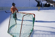 Eisfeld, Savognin, Graubünden - Schweiz.