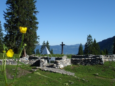 Aelggialp - geografischer Mittelpunkt der Schweiz