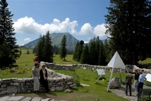 Älggialp - geografischer Mittelpunkt der Schweiz