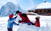 Igloo building with the family Igloo building with the family