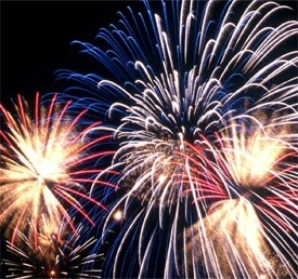 Fire works at festivals - Lake Zürich region