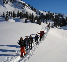 Snow-shoe tracking - Amden - Lake Zürich region