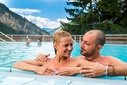 Christa Rigozzi tankt revitalisierende Energy in der Leukerbad Therme