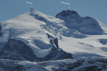 Nordend und Dufourspitze © Willy Taugwalder