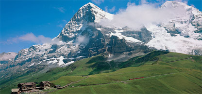 Eiger-Jungfrau Glacier Panorama View Kleine Scheidegg Eiger-Jungfrau Glacier Panorama View Kleine Scheidegg
