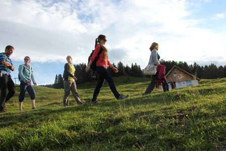 Auf dem Heimweg nach dem Dessert der Tannenboden-Tour