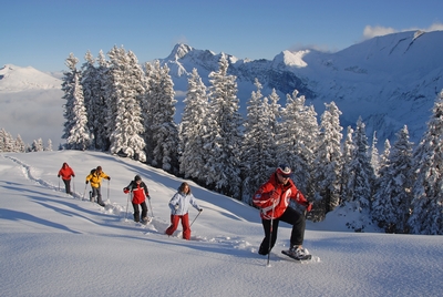 Schneeschuhläufer auf Klewenalp