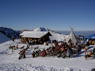 Schneebar auf Klewenalp