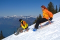 Schlittler auf Klewenalp