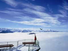 Rigi Aussichtskanzel mit Nebelmeer