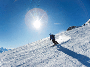 Ski fahren im schneesicheren Saas-Fee/Saastal