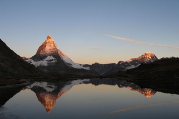 Riffelsee mit Matterhorn am Morgen