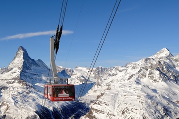 Funivia del Rothorn paradise in inverno