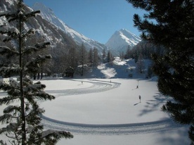 La pista della valle di Saas - 26 km di sci di fondo