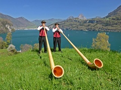 Alphornbläser auf dem Rütli