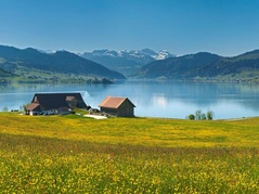 Roblosen mit Blick auf den Sihlsee
