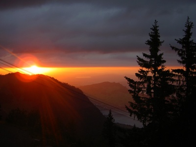 Sonnenuntergang über der Klewenalp
