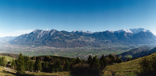 Blick auf Liechtenstein von der Schweiz aus