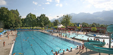 Das Schwimmbad Mühleholz zwischen Vaduz und Schaan
