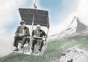 Winston Churchill und Ulrich Inderbinen