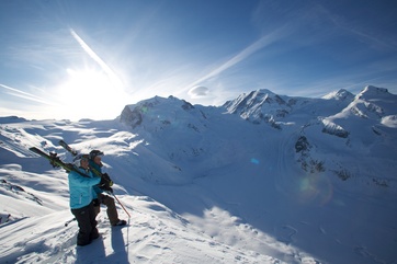 Skifahrer auf dem Gornergrat