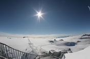 Der Tag geht zur Neige auf dem Matterhorn glacier paradise