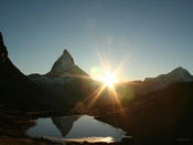 Sunset from the Riffelsee lake