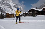 Cross-country skier in Randa