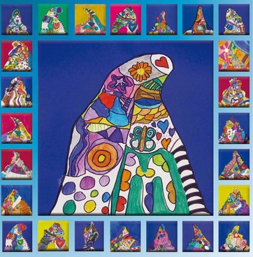 Der Oktober, frei gestaltet nach Friedensreich Hundertwasser.