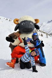 Wolli, le jeune mouton nez noir zermattois, recherche des dessins d’enfants.