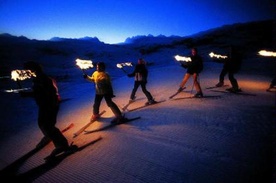 descente aux flambeaux à Bellwald