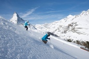 Skifahrer im Gebiet Riffelberg