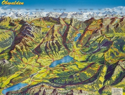 Panoramakarte Sarnen und Region